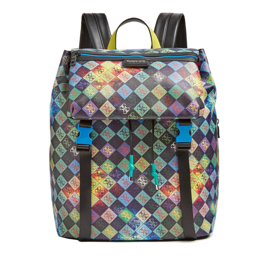 Guess, Salameda, Polyester, Textile Backpack, Black, Laptop Compartiment, HMSLSPP0305, Unisex