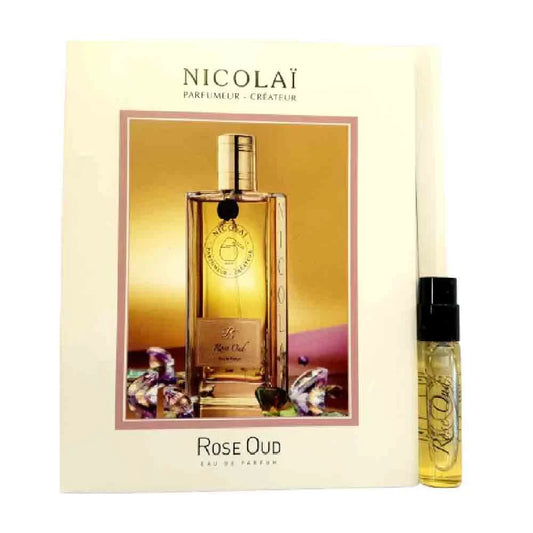 official perfume samples of Nicolai Rose Oud fragrance 1.8ml 0.07 oz.