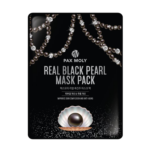 PaxMoly, Real Black Pearl, Anti-Aging, Sheet Mask, For Face, 25 ml